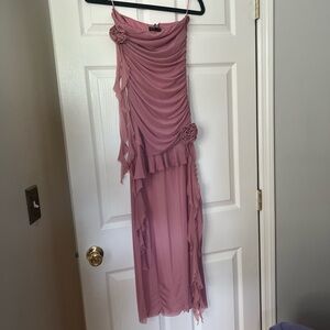 Elegant Pink Sleeveless Dress